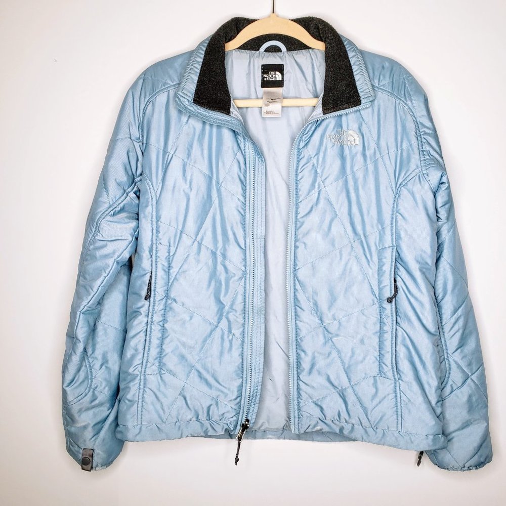 The North Face Quilted Light Blue Puffer M - Picture 2 of 9